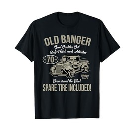 70th Birthday Vintage Old Banger 70 Years Old Men Gift Retro T-Shirt