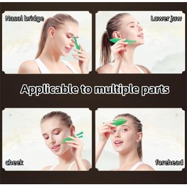 LOGRRMTH 2pcs Gua Sha Facial Tools Therapy Massage Tools Massage for Nose Scraping Tools Tool for Nose Face&Body Relieve Rhinitis Tensions and Reduce Puffiness