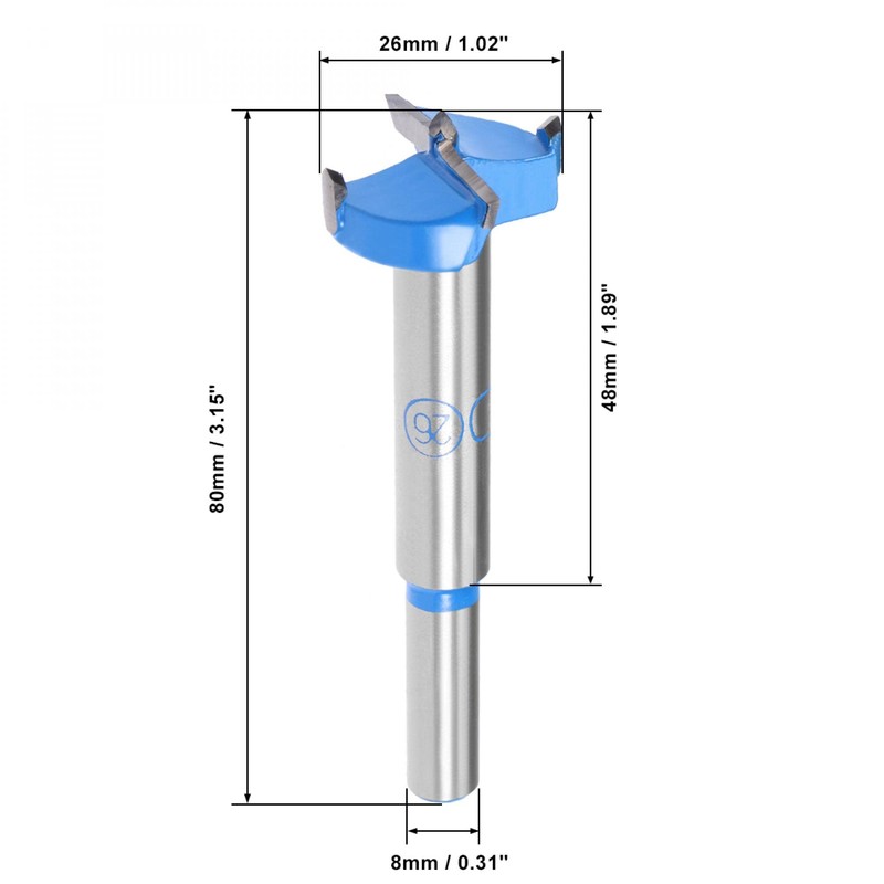 Sourcingmap Forstner Drill Bits 26mm, Tungsten Carbide Wood Hole Saw