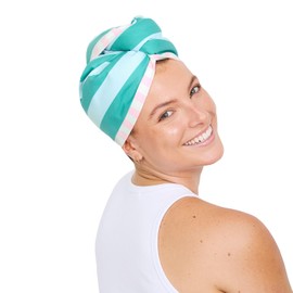Dock & Bay Turban Hair Towel - for Home & The Beach - Super Absorbent, Quick Dry - Pastel Pier