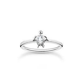 THOMAS SABO TR2401-051-14 Women's Tortoise Ring 925 Sterling Silver, Sterling Silver, Cubic Zirconia