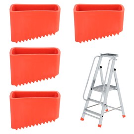 RUCUDIM Universal Rubber Feet for Ladders, Pack of 4, Ladder Feet Replacement, Replacement Feet for Ladders, Universal Wear-resistant Foot Caps for Ladders for Ladders for Home Workers Folding Ladder