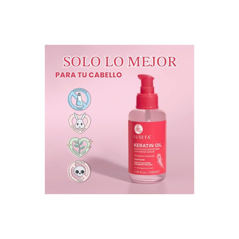 Luseta Keratin Oil Hair Repair Serum 3.38 oz