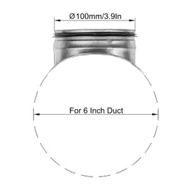 Round Saddle Take Off for 6'' Inch Duct - 4'' Outlet Branch Extension - 90 Degree Splitter - Vent Duct Transition - Round Take-Off with Rubber Gasket for Better Fit - HVAC Takeoff Ducting