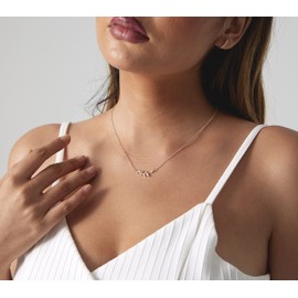 LEXODY Diamond Necklaces for Women Dainty Leaf Necklace 14k Silver Plated Layered CZ Moon Necklace Simple Diamond Choker Necklaces for Women Trendy Jewelry Gifts for Women