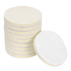WorkBless 10PCS Wool Felt Polishing Pads, 3 Inch Buffing Wheel Polish Pad Flocking Hook & Loop Back for Car Buffer Polisher Attachment, Glass Plastic Metal Stone Furniture