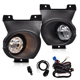 CHEDA Fog Lights Assembly Compatible with 2011 2012 2013 2014 Ford F150 Bumper Fog Light Driving Lamps w/Switch/Bracket/Bulbs(Smoky lens)