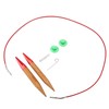 Needles Ring Set, Interchangeable Carbonized Bamboo Needles Set Aluminum Circular