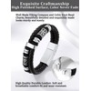 Bestyle Men's Leather Bracelet with Magnetic Clasp Leather Bracelet Braided