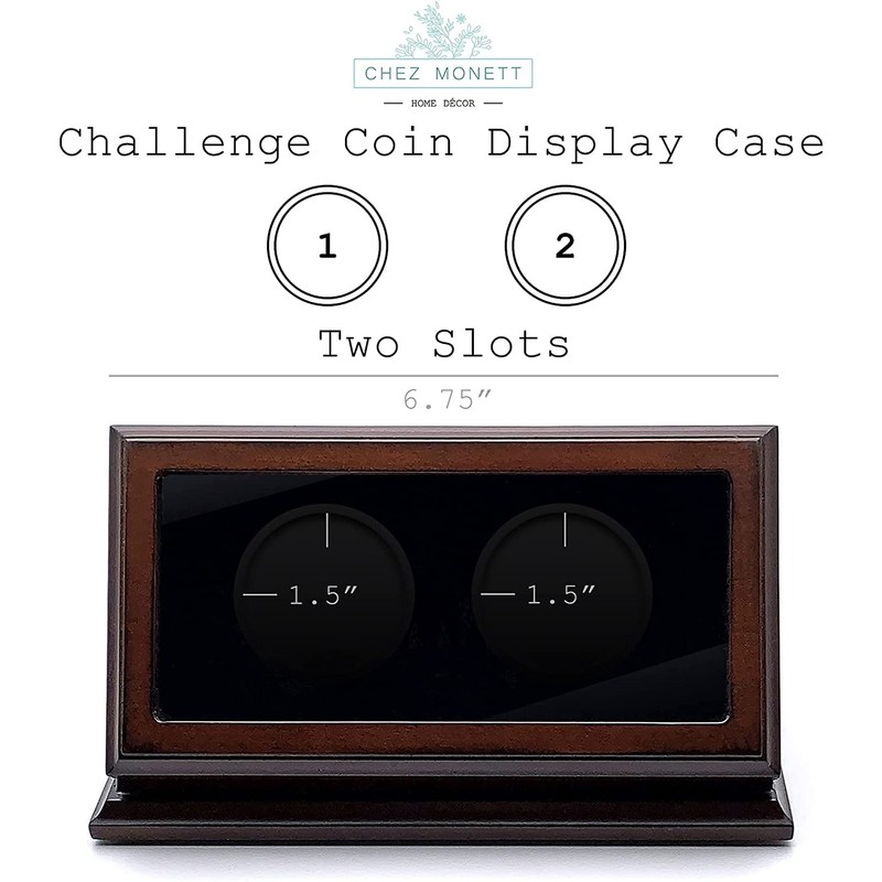 Chez Monett Challenge Coin Display Case 1.5-1.75 Inch 38-44.5 mm