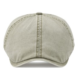 VOBOOM Cotton Washing Flat Cap Cabbie Hat Gatsby Ivy Irish Hunting Newsboy (Washed Khaki)