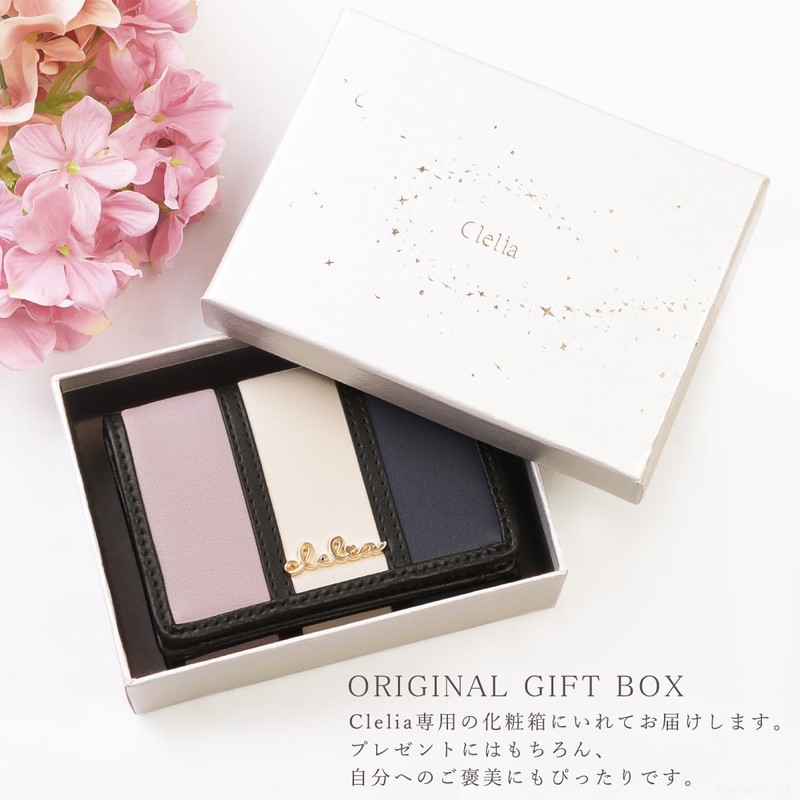 Cleria CL-11317 Women's Wallet, 3-fold, Compact, Large Capacity, Mini Wallet,