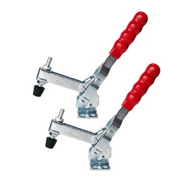 2 Pieces Vertical Toggle Clamp 200kg Holding Capacity Quick Release Toggle Clamp Hand Clip Tool for Machine Operation, Woodworking, Molding
