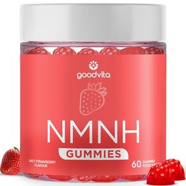 NMNH Gummies x60 | NMN Alternative 4X Stronger | 1000mg NMNH + 500mg TMG | Strawberry Flavour | 1 Month Supply | NAD+ Supplement | Anti-Aging Longevity Formula | Vegan Friendly Lab Tested