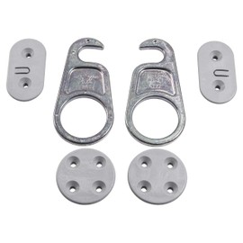 Gedotec Furniture Connector Lock Tabletop Connector Separable Worktop Connector for Office Table Furniture Galvanised Steel Height 9.1 mm 1 Set Wooden Connector Metal for Screws