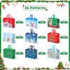 Christmas Gift Bags 36 Pack - Non-Woven Reusable Holiday Gift