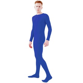 Ensnovo Adult Spandex One Piece Unitard Full Body Suit Costume Royal Blue, L