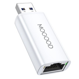 MOGOOD USB LAN Converter Type A to RJ45 1Gbps High Speed USB 3.0 10/100/1000Mbps Network Adapter Gigabit Ethernet Compatible with Laptop PC, MacBook, Surface XPS, Windows, Linux, MacOS and More