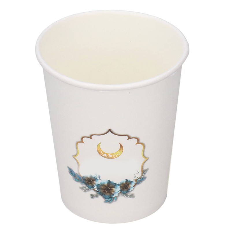 48Pcs Eid Mubarak Paper Cups Eid Mubarak Style Disposable Sturdy