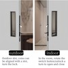 Hoconnie Pocket Door Handle Lock with Edge Pull, Privacy Sliding
