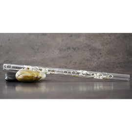 Hall Crystal Flute 11001 - Inline Glass Piccolo in D - White Lily