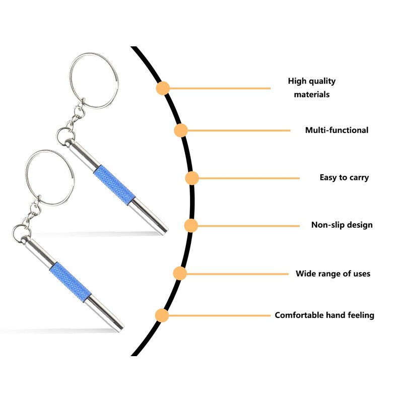 KAPSING Mini Glasses Screwdriver, 2 Pieces 3 in 1 Glasses