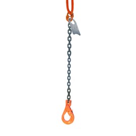 Chain Sling - 3/8" x 5' Single Leg with Positive Locking Hook - Grade 100