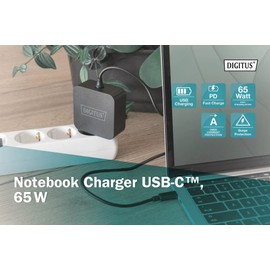 DIGITUS Notebook Charger USB-C Power Supply 65W PD3.0