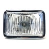 Alchemy Parts Retro-Style Motorcycle Rectangular 12V Headlight in Gloss Black