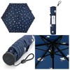 Nifty Colors 1426RD Folding Umbrella, Flower Layer Carbon, Lightweight Mini