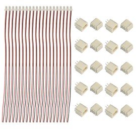 Cermant 20 Sets SH1.0mm 2 Pin Connector Plug Male with 200mm Wire and Female Connector (SH1.0mm 2 Pin)