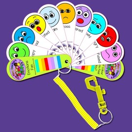 The Play Doctors Emotions Face Fan on Keyring - ASD/Autism/SEN Social Communication Aid for Children