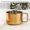 Coffee Cup Gold Fashionable Design Wearable Convenient Practical Stainless Steel