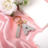 YBEATY Silver Bling Letter Key Chain Initial Letter Keychain Gold