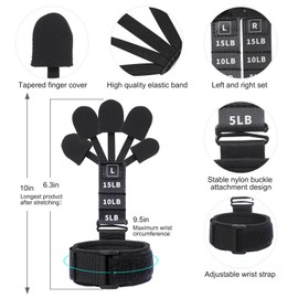 Pack of 2 Finger Extensors, Grip Strength Trainer for Elderly, 3 Level Hand Gripper, Adjustable Finger Trainer, Finger Exercise Device, Ideal for Physiotherapy