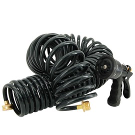 Centurion 710 Non-Kink Coil Hose with 7-Pattern Sprayer (Black, 50 FT)