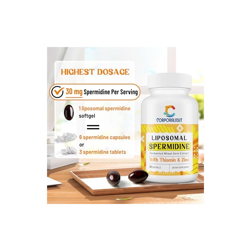 Suplemento Espermidina Liposomal Alta Absorción Más Potente Que 3hcl
