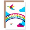 Wee Blue Coo Thank You Rainbow Origami Birds Sealed Greeting