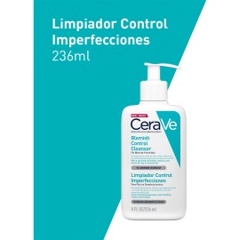 Limpiador Cerave Control Imperfecciones Para Piel con Tendencia Acnéica de Todas las Edades de Dia y Noche 236ml Skin Care