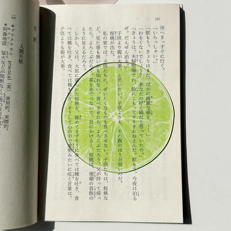 アクリル製 フルーツしおり 透明&可愛い 果物モチーフ ブックマーク 本・読書・手帳に おしゃれなギフト 卒業・誕生日・就職・母の日・父の日・記念品・ノベルティに人気 (スイカ/バナナ/半分のりんご/イチジク