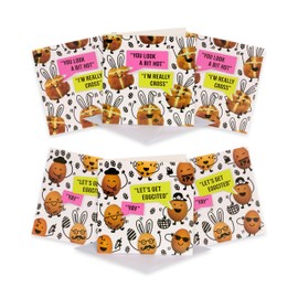 Pack Of 6 RSPCA Hot Cross & Egg-cited Easter Cards Charity Greeting Cards