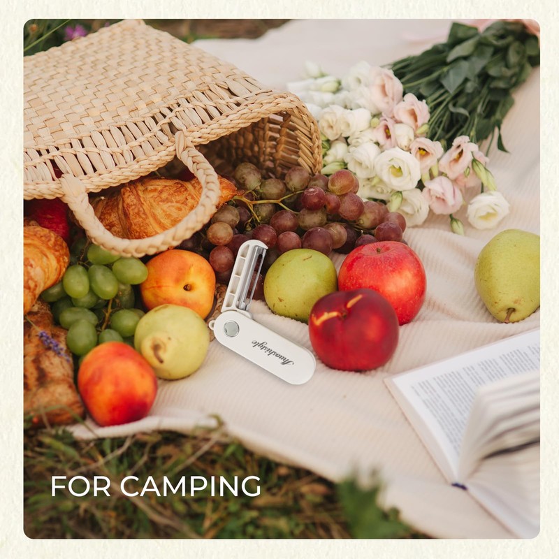 Foldable Peeler with Sharp Stainless Steel Blade, Compact Size for