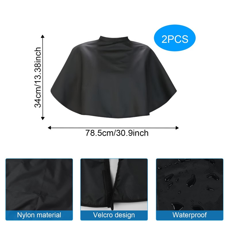 Tibapla 2Pcs Short Makeup Capes, Waterproof Nylon Barber Cape, Hair