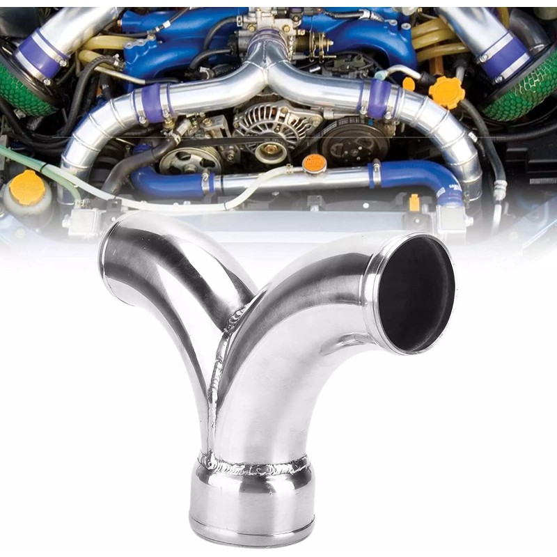 Unbranded Dual Air Intake Intercooler Pipe Fit for Twin Turbo
