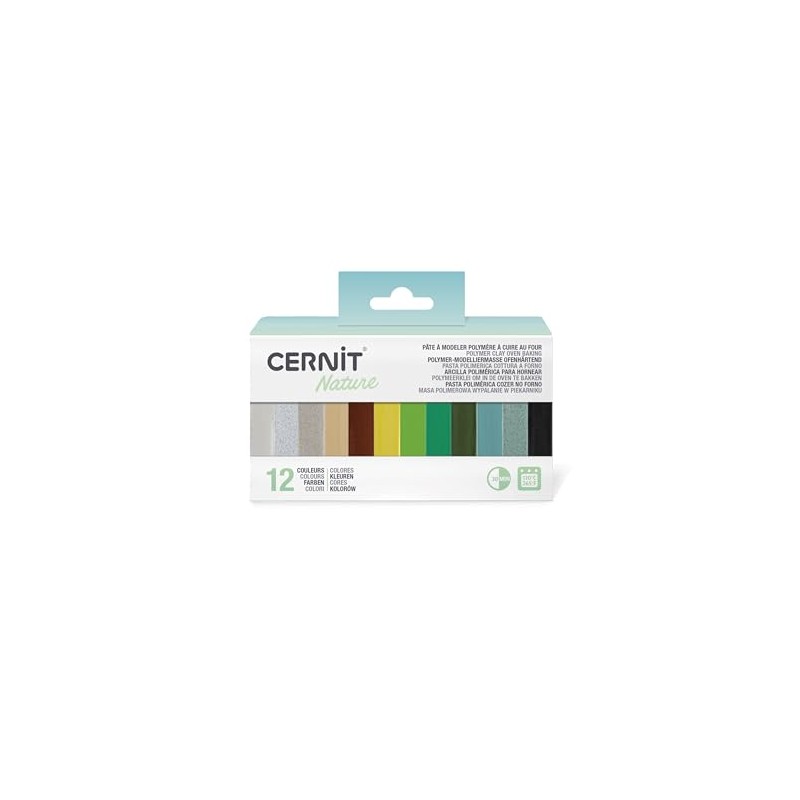 Cernit CEASS004C - Set of 12 Colours Oven Hardening Polymer