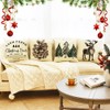 Ogiselestyle Merry Christmas Tree Pine Cones Reindeer Throw Pillow Cover,