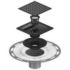 Neodrain 6 in Matte Black Square Shower Drain Brushed 304