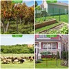 LYDTICK 10Pack Fence Posts 4Ft in Bulk, Metal Fence Stakes