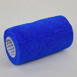 SU-PER FlexWRAP 12 Rolls Self Adhesive Bandages Wrap Cutter - Strong, Flexible, First Aid Bandages for Wound Dressings & Horse Leg Wraps - 2" x 5 Yards, Royal Blue