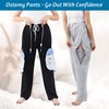 SOEDZUNG Urine Bag Holder Pants for Men Women with Double